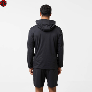 Conjunto Deportivo Cortavientos con Capucha para Hombre, Chaqueta con Cierre Completo y Pantalones Cortos, Ropa Deportiva Ligera Estampada, Conjunto de Pantalones Cortos de Nailon para Invierno - Product Image 6