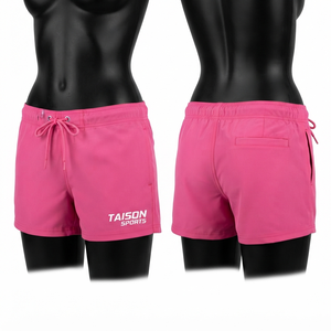 Premium 92 Polyester 8 Spandex 120 GSM Pink <b>Men's</b> Regular Fit Swim Trunk Custom Print Logo Waterproof Quick Dry Beach Wear - Product Image 1