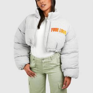 Diseña Tu Propio Logotipo, Chaqueta de Invierno para Hombre, de Algodón, Acolchada, con Capucha Desmontable, de Color Sólido, Personalizada - Product Image 1