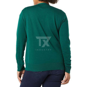 เสื้อสเวตเตอร์แขนยาวทรงโอเวอร์ไซส์สำหรับผู้หญิง พิมพ์โลโก้ด้านหน้า สั่งทำได้ คุณภาพสูง ขายดี - Product Image 2