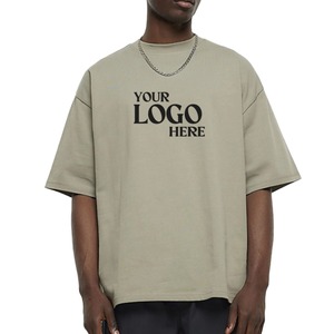 เสื้อยืดแขนสั้นผู้ชายสีเขียวมะกอก ทรงปกติ คอกลม ผ้าถักเนื้อเจอร์ซีย์ สีพื้น ลำลอง ระบายอากาศด้านหน้า ผ้าฝ้าย 100% - Product Image 5