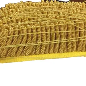 Logo persyaratan kustom dekoratif 100% kabel Honor wisuda emas logam dan pinggiran rumbai