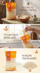 เส้นก๋วยเตี๋ยวข้าวแห้ง นาดิสา ตราถังหนาม ทำจากข้าวแท้ 100% คุณภาพสูง ขนาด 1 กก. แบบแพ็คครอบครัว - Product Image 4