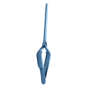 Pinza DeBakey Bulldog de 4.1 Pulgadas, Recubierta en Azul, Punta Recta Larga, Mango Liso, Pinza Atraumática para Cirugía Vascular y Cardiovascular, Acero - Product Image 6
