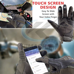 Guantes de Motocicleta de Cuero Personalizados con su Propio Logotipo, para Uso en Exteriores, Antideslizantes y Transpirables - Product Image 3