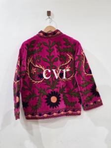 เสื้อโค้ทกำมะหยี่ปักมือ คอจีน ไซส์ใหญ่ ลายดอกไม้ เสื้อคลุมฤดูหนาว แขนยาว สไตล์จีน - Product Image 2