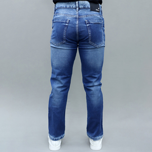 Jean pour homme Gex bleu clair, coupe droite, taille mi-haute, extensible, qualité supérieure, best-seller - Product Image 5