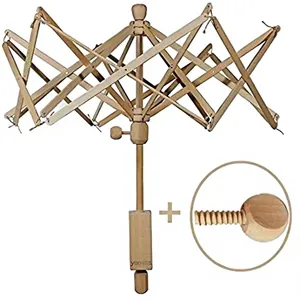 Adjustable Wooden <b>Yarn</b> <b>swift</b> Beech Wood Knitting Winder Foldable <b>yarn</b> holder for knitting room display - Product Image 6