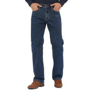 Jeans de Pierna Recta Cómodos para Hombre, Pantalones de Mezclilla Azul Clásico para Uso Casual y al Aire Libre - Product Image 1
