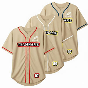 Ensemble de maillots de baseball pour hommes, vêtements de sport respirants à séchage rapide 100% polyester, logo personnalisé, pour adultes - Product Image 2