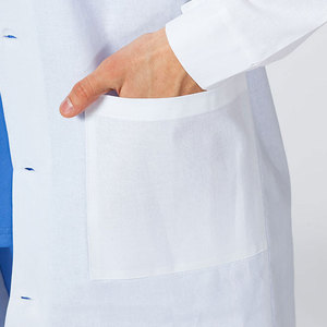 Bata de Laboratorio Blanca de Manga Larga para Hombre, Tejida en Algodón y Poliéster, Largo hasta la Rodilla, para Técnicos - Product Image 6