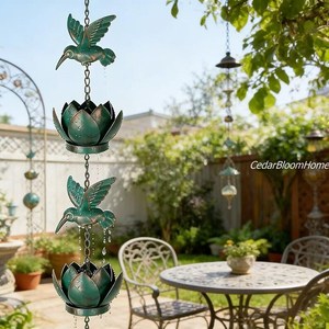 Chaîne de pluie décorative en métal de luxe pour extérieur - Product Image 2
