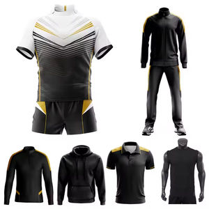 Maillot de rugby respirant 100 % polyester à manches courtes, ensemble uniforme d'entraînement pour équipe, impression numérique – Vente chaude - Product Image 6