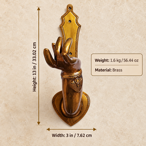 SHUBHAM Decorative Brass Finish Hand <b>Towel</b> Hook Wall Mounted <b>Robe</b> Hook Bathroom Rail Holder - Product Image 5