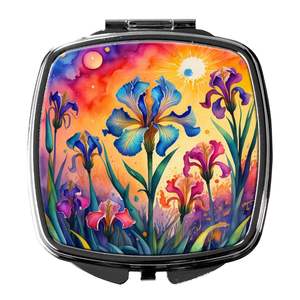 Coloré Iris Compact Voyage Maquillage Miroir Décoratif Pliant Poche Miroir pour Femmes et Filles Cadeau - Product Image 1
