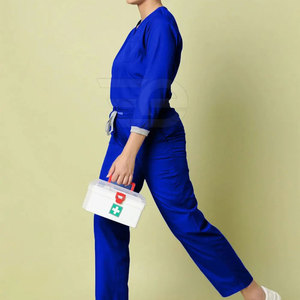 Medical Scrubs <b>Set</b> Professional Hospital Uniform Nurse <b>Doctor</b> Clinic Breathable Soft Comfortable Workwear - Product Image 4