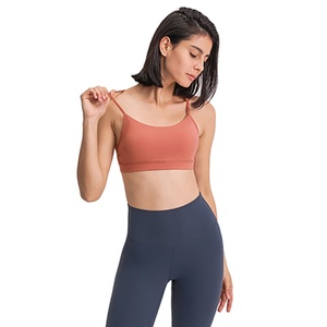 Sujetador Deportivo de Secado Rápido, con Soporte Alto, Tirantes Ajustables, Forro Suave, Escote en V, Almohadillas Extraíbles, para Gimnasio y Pilates, con Logotipo Frontal - Product Image 1
