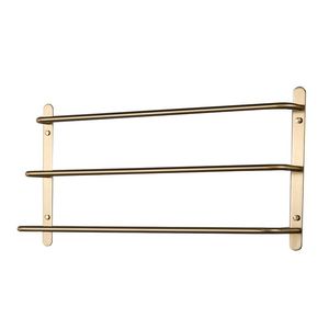 Portasciugamani a Tre Livelli in Acciaio Inox 304 Spazzolato Oro di Lusso, 17,72 Pollici KJWY00, Set di Accessori per il Bagno - Product Image 5