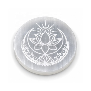 Plaque de Sélénite Arbre de Vie et Lune, Accessoires en Cristal Reiki, Décoration en Cristal, Planche de Reiki pour Recharge, Symbole de Guérison, Vente en Gros, Exportation - Product Image 3