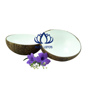 [HAUTE QUALITÉ] |   Ensemble de bols en bois de coco écologiques, végétaliens et biologiques, à motif floral sculpté, pour salades et smoothies, du Vietnam - Product Image 6