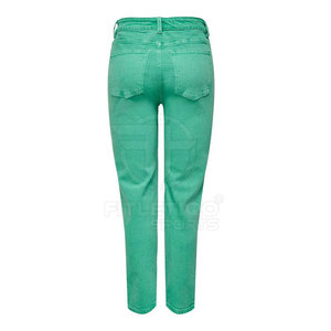 Jeans Rectos Casuales para Mujer, Diseño Personalizado con su Propio Logotipo, 100% Algodón Ecológico, Teñido Liso, Cómodos para Verano - Product Image 3