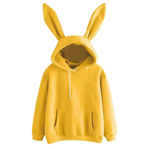 Autumn Winter Women Rabbit Ears Fashion Hoodie Casual Colors Solid <b>Warm</b> Sweatshirt Hoodies Women Long Sleeve Hoodies for Winter - Product Image 2