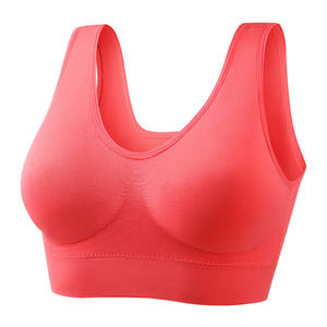 Soutien-gorge de sport personnalisable pour femme grande taille, en tissu respirant, couleur unie, léger, sans armatures, avec logo sur le devant - Product Image 5