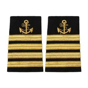 Hombreras Tácticas de Capitán Real con 2 Barras y Detalles de Alambre Dorado, Precio de Fábrica Disponible - Product Image 2
