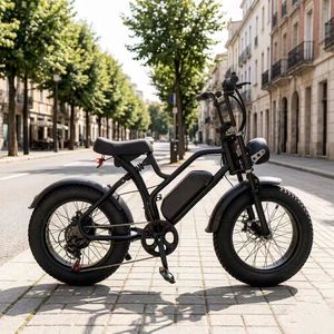 จักรยานไฟฟ้าสำหรับผู้ใหญ่แบบสปอร์ตในเมือง ยางกว้าง 4 นิ้ว 20 นิ้ว มอเตอร์ดุมล้อหลัง ระบบกันสะเทือนคู่ เบรกดิสก์คู่ แบตเตอรี่ลิเธียม 48V 18Ah - Product Image 4