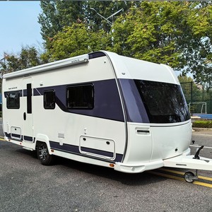 Modern Lightweight Camper Road Travel Trailer Caravan RV with <b>Kitchen</b> Bathroom Sleeping Space for 4 Person <b>Camping</b> - Product Image 3