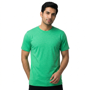 T-shirt décontracté uni en coton biologique de qualité supérieure pour homme, col rond, doux, durable, fabricant de vêtements OEM - Product Image 6