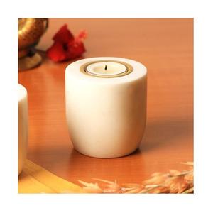 Marble Tealight <b>Candle</b> Holder <b>Set</b> Oval Shape Elegant White Marble Tealight Holders for Home Decor <b>Gifting</b> - Product Image 6