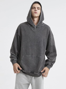 Sudadera con Capucha de Primera Calidad para Hombre, con Logotipo Personalizado, de Algodón y Felpa, Estilo Urbano - Product Image 3