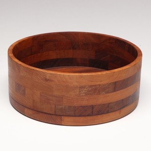 Cuencos Segmentados de Madera de Teca Hechos a Mano con Banda de Color Multicolor - Venta al por Mayor - Product Image 3