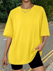 Camiseta Casual de Algodón Transpirable para Mujer, de Corte Regular, con Logotipo Personalizado, para Serigrafía, en Varios Colores, Venta al Por Mayor - Product Image 2