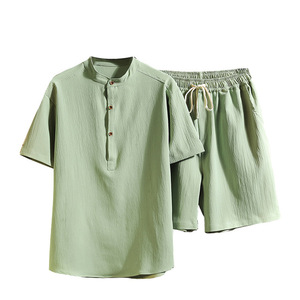 Custom Mens Shirt and Shorts <b>Set</b> Summer Casual Two Piece Outfit Breathable Lightweight Plus Size Matching <b>Set</b> Wholesale - Product Image 5