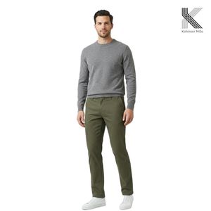 Pantalones Chinos Elásticos para Hombre, 260GSM, Algodón y Spandex, Sarga 3/1, Corte Slim Fit, Fabricante y Proveedor OEM ODM - Product Image 4