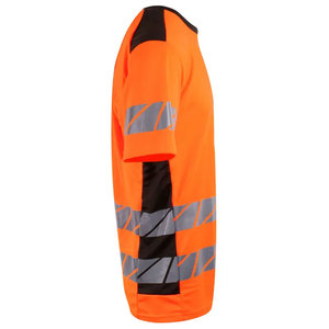 เสื้อยืดทำงานแบบสะท้อนแสง Hi Vis สำหรับงานก่อสร้าง แขนสั้น พร้อมแถบสะท้อนแสงเพื่อความปลอดภัย - Product Image 3