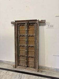 Paneles de Puerta de Madera Maciza Antigua con Marco Tallado a Mano, Puerta Principal de Lujo para Villas, Restaurantes, Hoteles y Hogares - Product Image 3