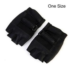 Half Finger <b>Gloves</b> <b>Black</b> Polyester Unisex Summer Pull-On Closure - Product Image 6