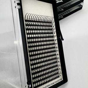 Extensiones de Pestañas de Volumen Premium de Alta Calidad, Pestañas Spike, 12/16 Líneas, Negro Mate, Suaves, Pelo Sintético Coreano PBT, 20 mm - Product Image 1