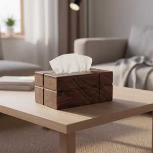Boîte à mouchoirs en bois, design moderne, boîte de rangement pour la maison, la cuisine, la salle à manger, l'hôtel, le café, le restaurant et le bureau - Product Image 1