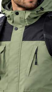 Unisex Windproof Breathable <b>Waterproof</b> Zipper <b>Thin</b> Long Hooded Winter Sports Windbreaker <b>Jacket</b> for Men Women Outdoor Uniform - Product Image 6