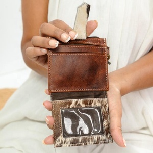 Nuevo pelo en estampado de animales de cuero reciclado Mini monedero billetera tarjetero billetera delgada de bolsillo frontal para mujer tarjetero - Product Image 6