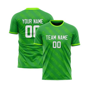 Maillot de football unisexe personnalisé OEM, imprimé, manches courtes, été, évacuation de l'humidité, séchage rapide, respirant, vêtements de sport - Product Image 1