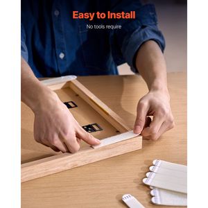 Strisce Adesive Extra Large per Appendere Quadri, 16 Paia, Rimovibili, con Gancio e Anello per Facile Sospensione - Product Image 5