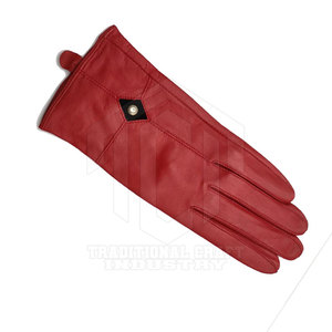 Gants en cuir à écran tactile pour hommes, design tendance, pour l'hiver, utilisation en extérieur, doublure en laine, respirants, haute qualité - Product Image 4