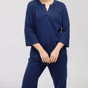 Ensemble de vêtements de détente pour femmes en coton, coupe ample, style été, chemises et pantalons de jogging pour adultes et filles - Product Image 4