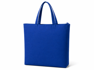 300gsm Royal Blue <b>Canvas</b> <b>Tote</b> Bag 19x17x4 Cotton Zipper <b>Tote</b> Extra Large Reusable Eco Friendly Shopping Bag Long Handle Custom P - Product Image 4