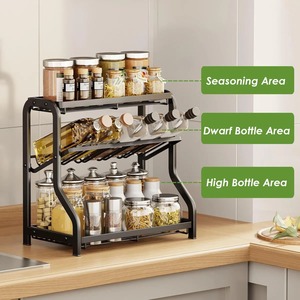 Space Saving Modern Spice Organizer for Pantry <b>Storage</b> and <b>Kitchen</b> Counter Display Small <b>Kitchen</b> Accessories Holder From India - Product Image 4